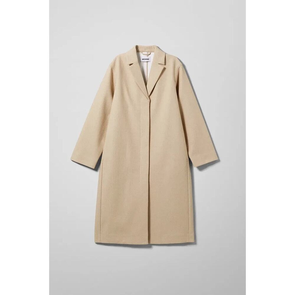 WEEKDAY Lond Linen Mix Coat